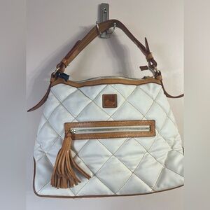 Quilted and leather bag from dooney and Bourke 
Good used condition
